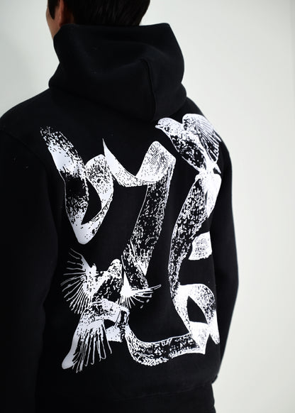 Dark Serenity Black Unisex 400 GSM Hoodie