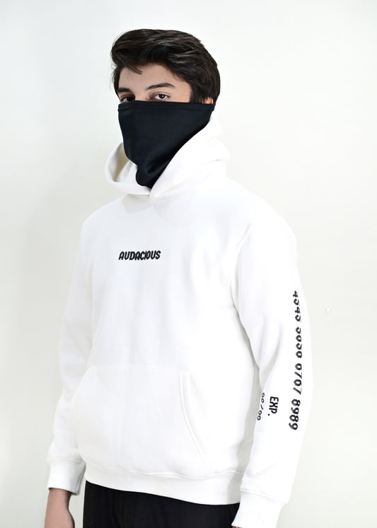 Armour graphic White Hoodie