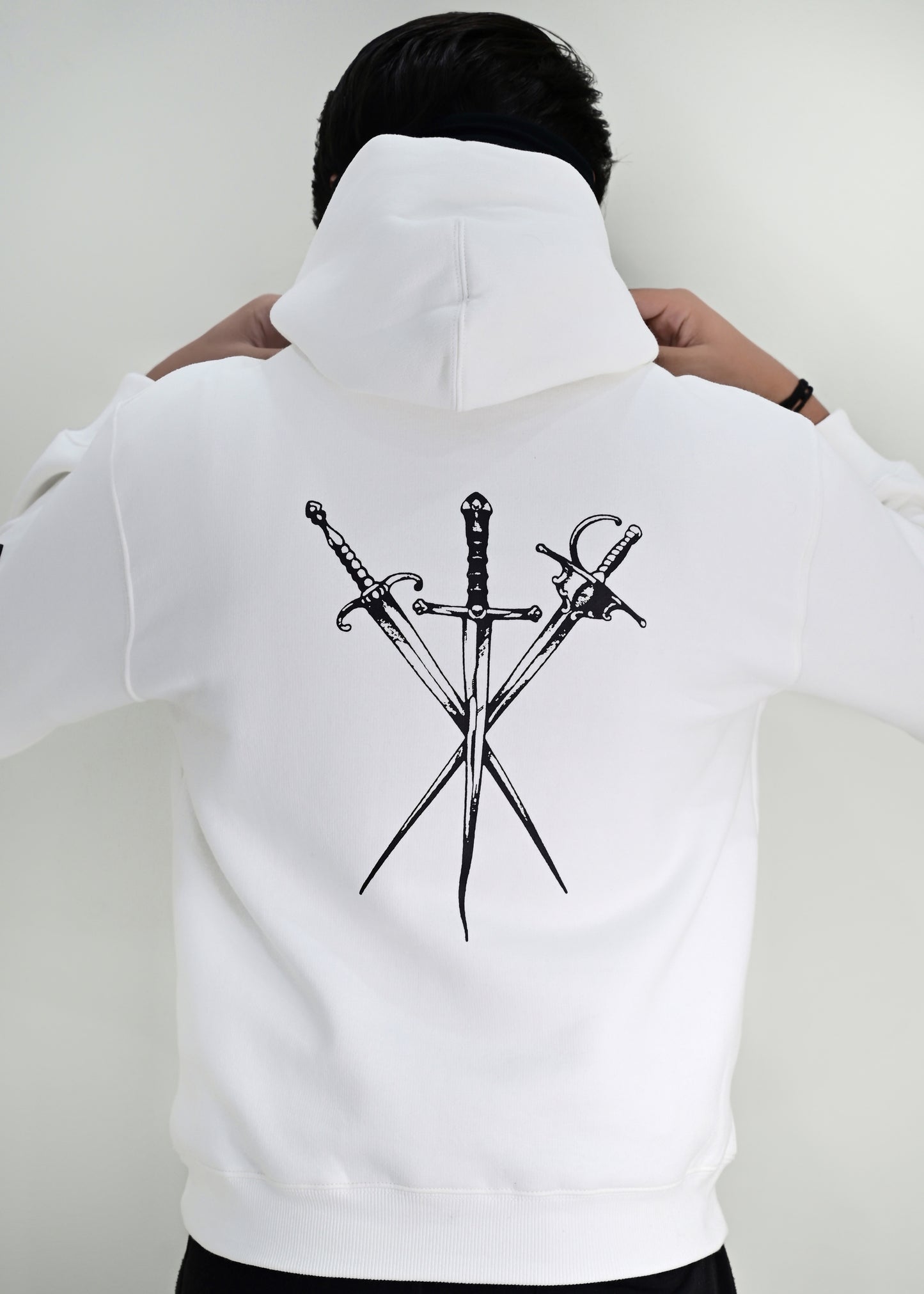 Armour graphic White Hoodie