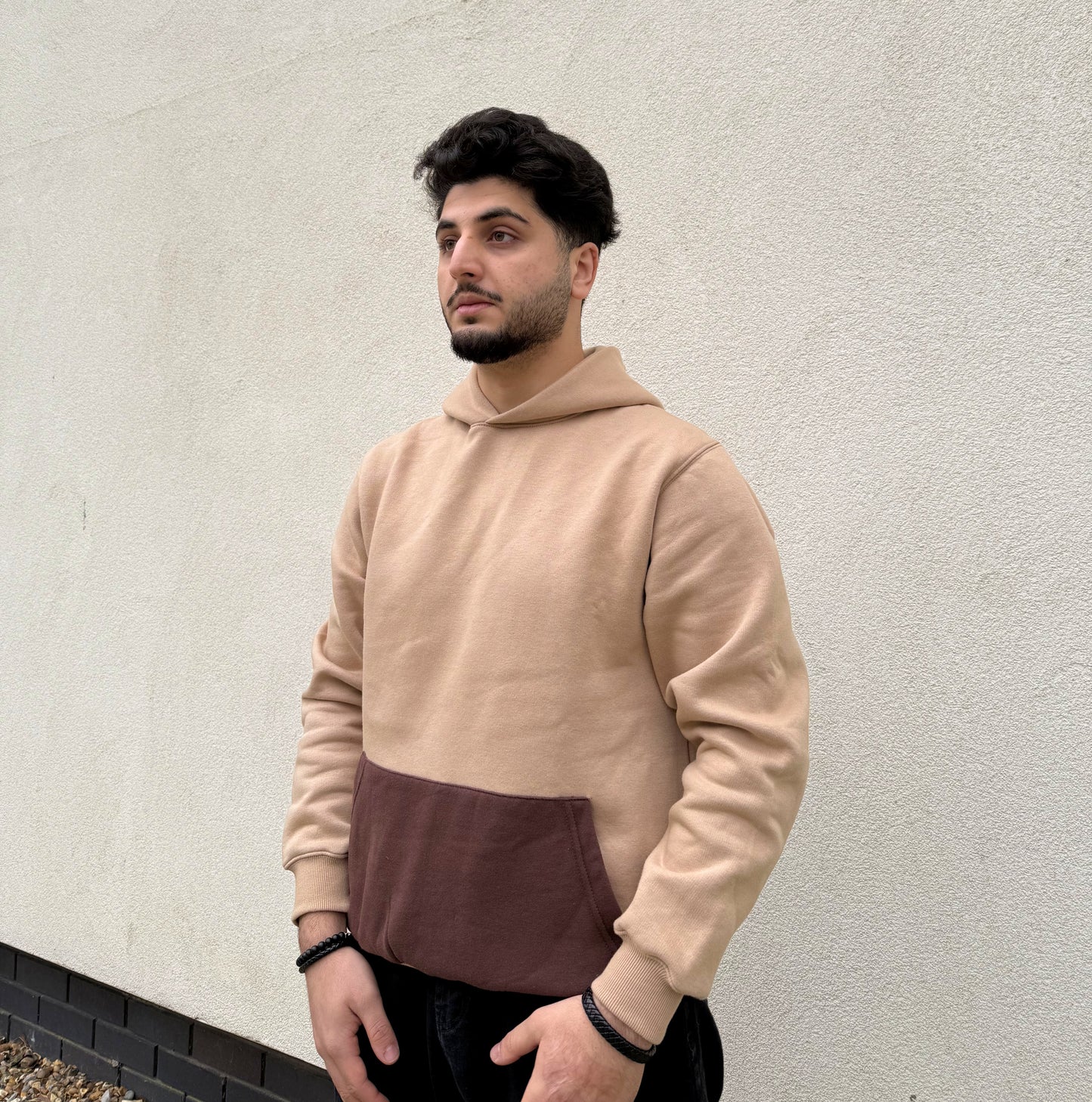 Teddy Grove Beige/Brown 400 GSM Hoodie